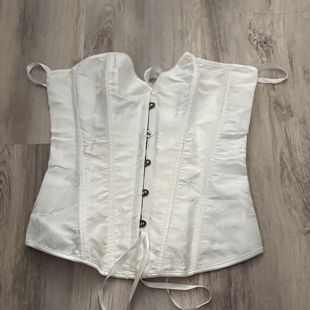 Elegant White Corset Top